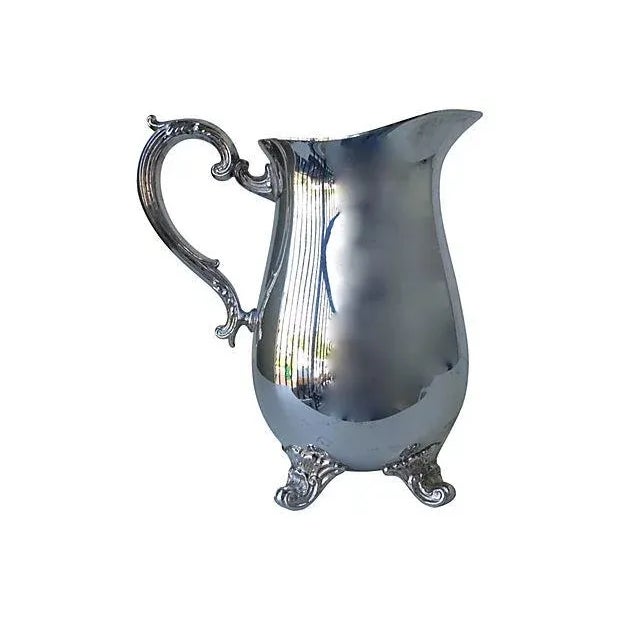 Vintage C.1960's-70's Gorham Silversmith Silverplate Water Carafe For Sale