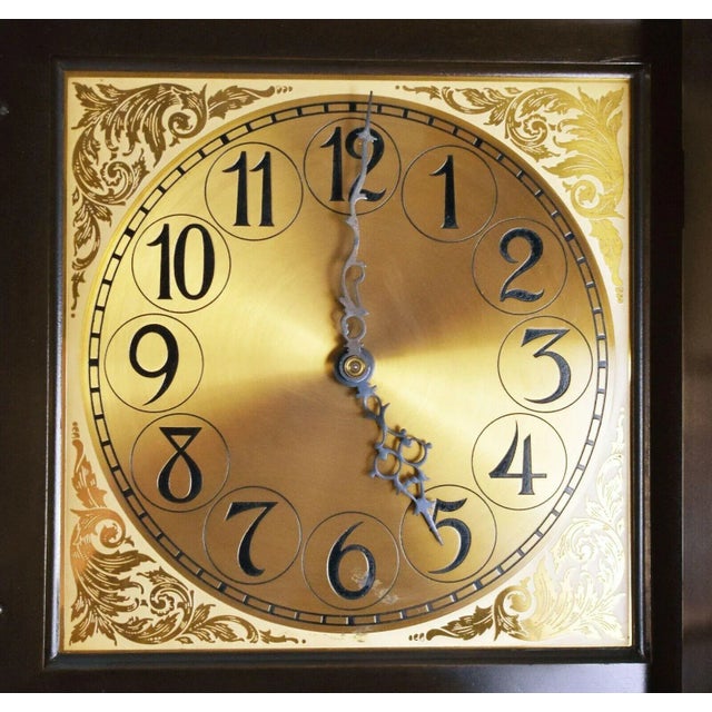 Early Colonial Mfg Company Mahogany Grandfather Clock Made Zeeland