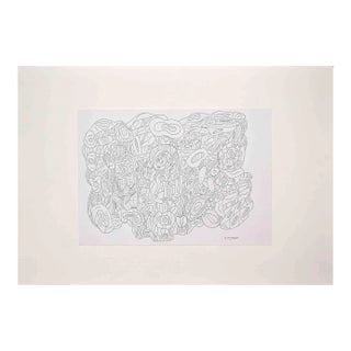 Maurizio Gracceva, Composition- Original India Ink and Watercolor, 2010 For Sale