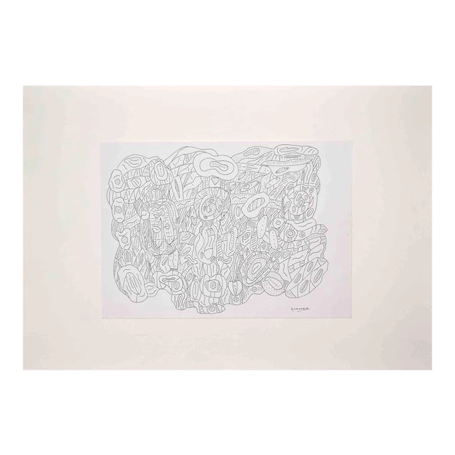 Maurizio Gracceva, Composition- Original India Ink and Watercolor, 2010 For Sale