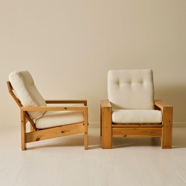 Mid-Century Modern Swedish Pine Chairs, 1970's. For Sale - Image 3 of 8