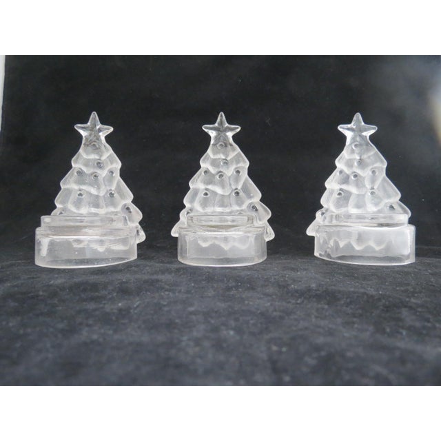 3 Glass Christmas Tree Votive Candle Holders Set Chairish