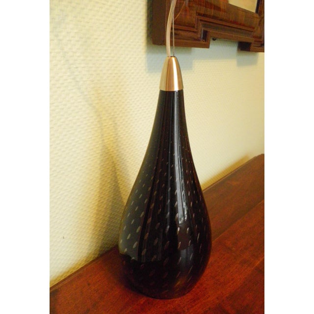 Vintage Pendant Light in Black-Tinted Double-Layered Glass, 1990s For Sale - Image 16 of 16
