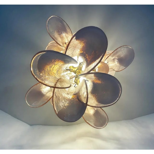 Vintage Pendant Lamp in Pink Murano For Sale - Image 9 of 10