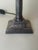 French Neoclassical Silvered Metal Column Table Lamp with Pleated Shade, 1970 For Sale - Image 9 of 15