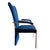 Carsons 1980s Carson’s of High Point Blue Velvet & Brass Dining Chairs, Set of Four For Sale - Image 4 of 16