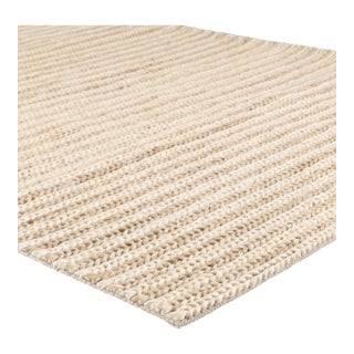 Part & Parcel Goods Jute Braid Runner, 2’6”x12’, Natural Stripe For Sale