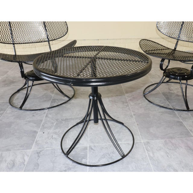 Set of Four Homecrest “Casino” Swivel Rocker Chairs With Lazy Susan Table, Circa 1963-1966, Attributed For Sale - Image 15 of 16