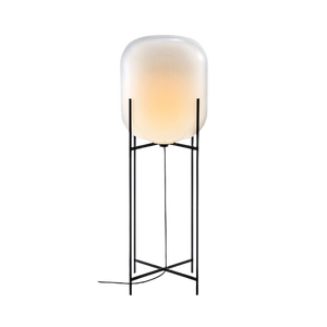 Oda Big in White and Black Floor Lamp by Sebastian Herkner for Pulpo