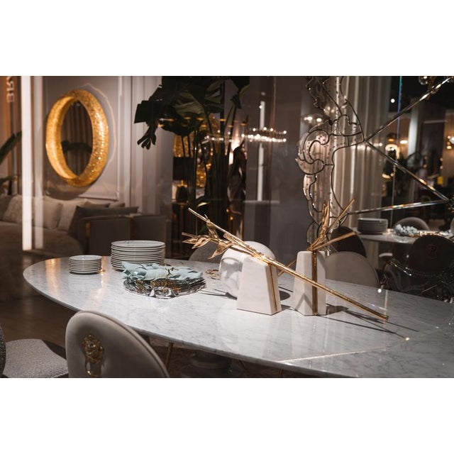 Gold Escape Estremoz Marble Sculpture by Maeve For Sale - Image 8 of 10
