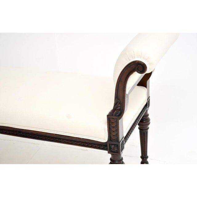 Brown Antique Victorian Carved Bench or Stool attributed to Waring and Gillows, 1880s For Sale - Image 8 of 11