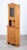 Brown Danish Brutalist Oak Corner Cabinet with Leaded Glass, 1960s For Sale - Image 8 of 9