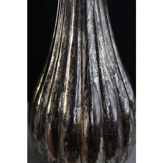 Mid 20th Century Italian Avventurina Influence Mirrored Lamps - a Pair For Sale - Image 4 of 12