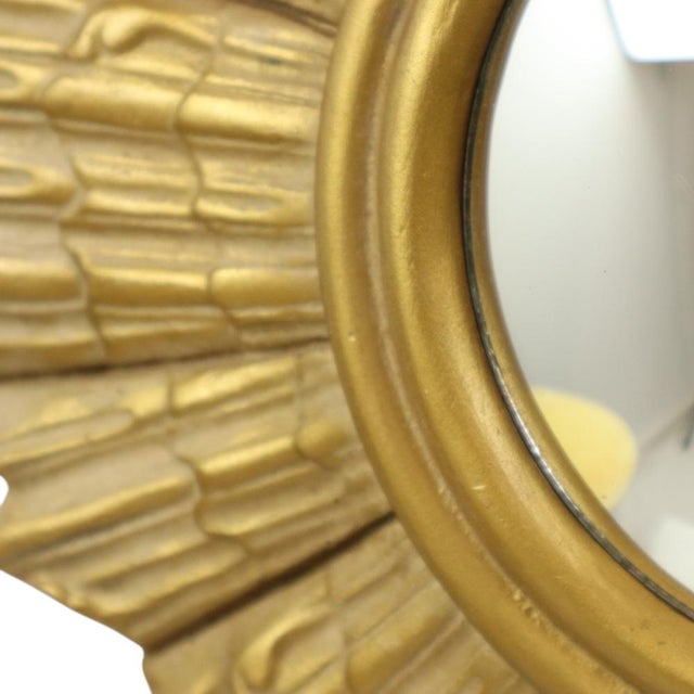 Convex Gilt Sunburst Mirror, 1960s For Sale - Image 9 of 16