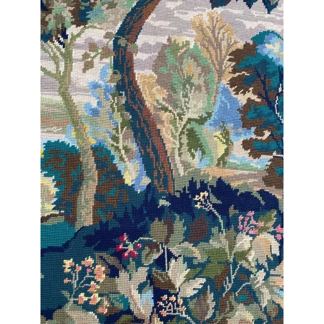 1960s Mid-Century French Needlepoint Tapestry For Sale - Image 5 of 18
