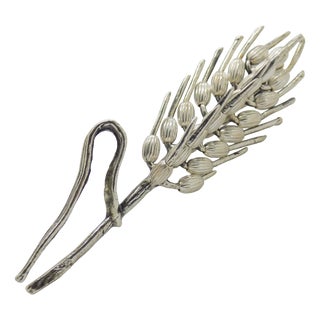 Vintage Italian Handmade Genuine Silver Ear of Wheat Figurine, 1970s For Sale
