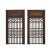 Wood Pair Chinese Vintage Restored Wood Geometric Pattern Brown Wall Hanging Art For Sale - Image 7 of 7