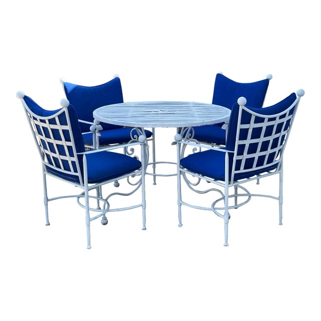 1960s Mario Papperzini Salterini Style Dining Table & 4 Chairs For Sale
