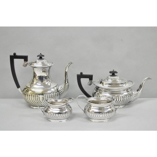 Antique English Sheffield B. Altman Art Deco Silver Plated Tea Service Set - 4 Pc For Sale - Image 18 of 18