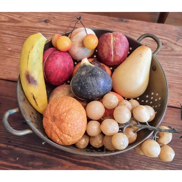 Italian Unpolished Stone Fruit 12 Pc For Sale - Image 11 of 12