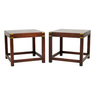 Pair of Mid Century Campaign Style Stands or Tables For Sale