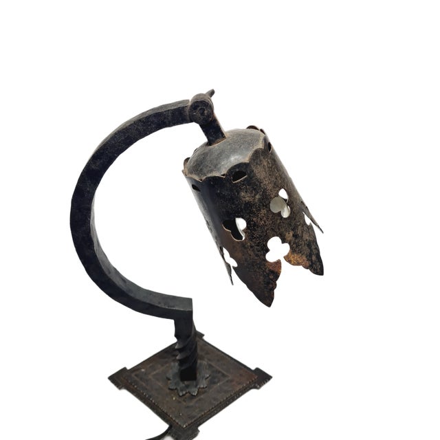 Black Art Deco Bedside Lamp, Poland, 1950s For Sale - Image 8 of 14