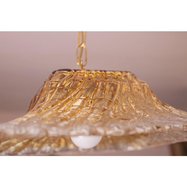 Gold Venetian Gold Vintage Pendant, Murano Glass, 1970s For Sale - Image 8 of 11