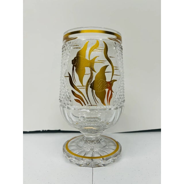 Immerse yourself in the opulence of fine glass artistry with this exquisite antique Moser crystal cut glass vase,...
