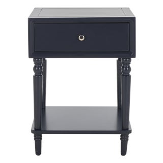Siobhan Accent Table with Storage Drawer in Navy For Sale