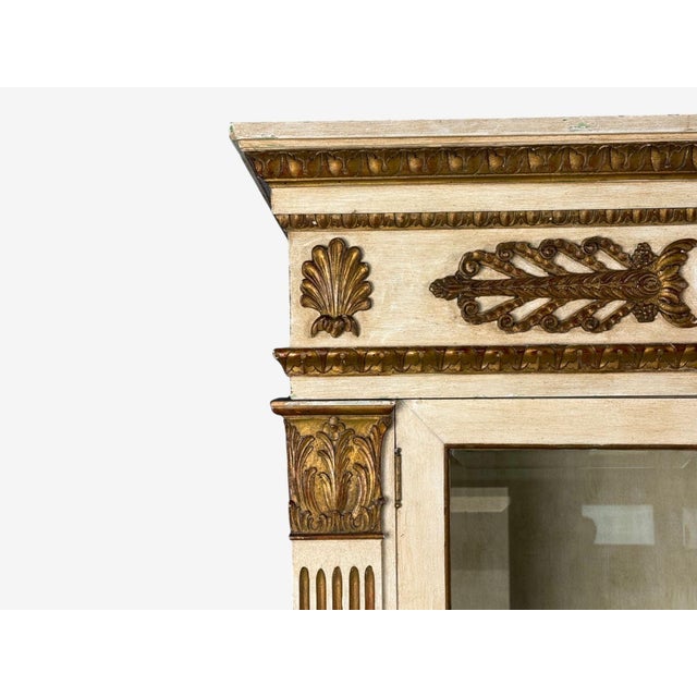 French Regency, Monumental Bookcases, Cream Painted Wood, Gilt, France, 19th C. For Sale - Image 11 of 18