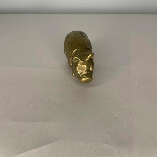 Vintage brass figure of a hog or pig in great condition.
