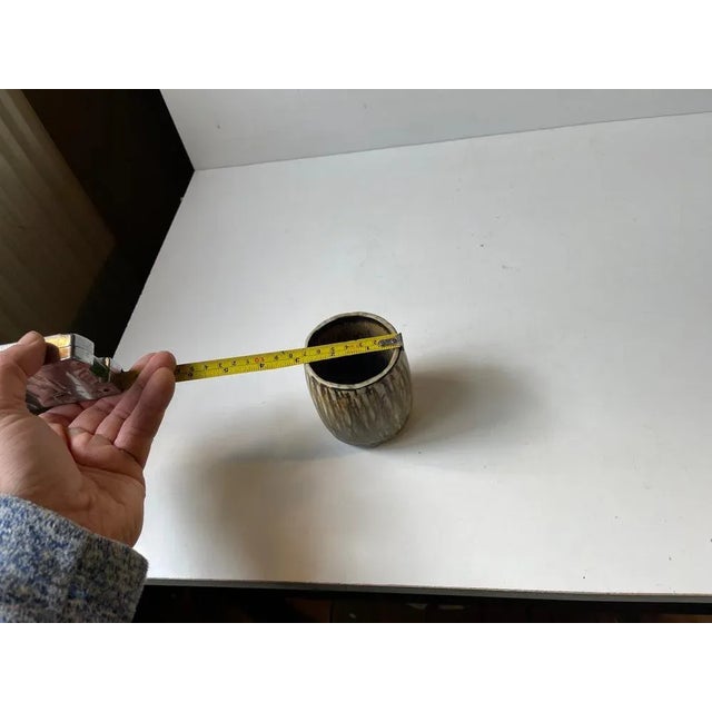 Ceramic Stoneware Vase with Tiger Taupé Glaze by Gunnar Nylund for Rörstrand, 1960s For Sale - Image 7 of 8