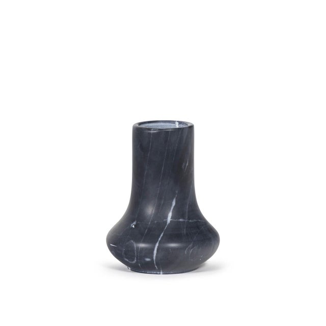 Jasper Marble Vase Small, Black For Sale In Detroit - Image 6 of 6