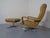 Set of Leather Swivel Easy Chair and Ottoman, Switzerland, 1960s For Sale - Image 9 of 18