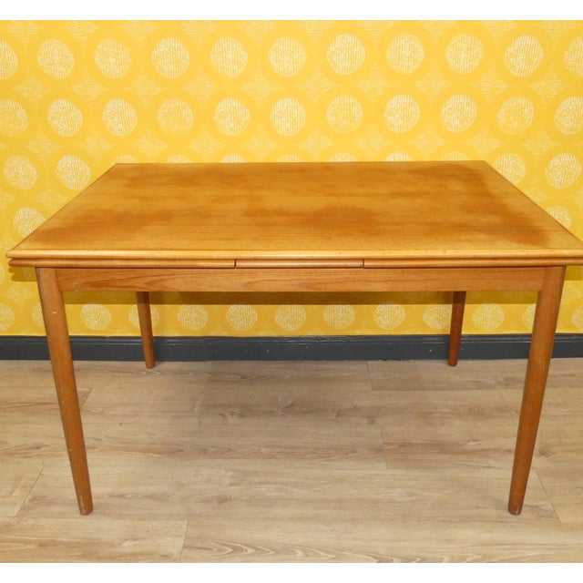 Mid-Century Modern Mid-Century Teak Extendable Dining Table, 1960s For Sale - Image 3 of 11