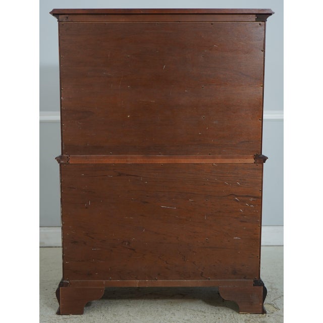 Councill Banded Mahogany High Chest of Drawers For Sale - Image 14 of 15