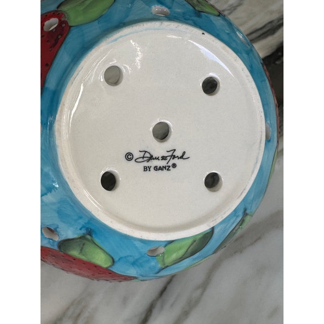 Contemporary LastChance!Denise Ford for Ganz Strawberry Strainer For Sale - Image 3 of 5