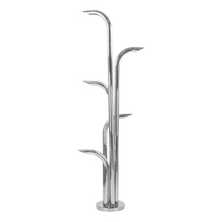Vintage Chromed Floor Lamp, Italy, 1970s For Sale