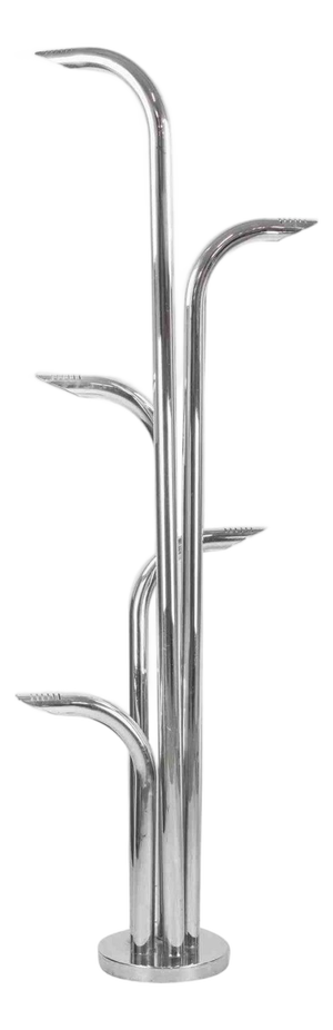 Vintage Chromed Floor Lamp, Italy, 1970s
