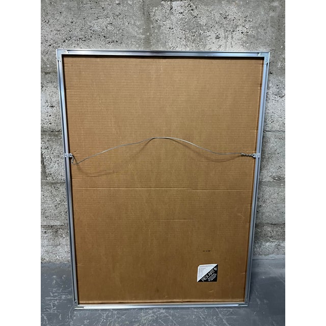 1980's Georgia O'Keeffe "Music, Pink and Blue No. 2", Original Exhibition Framed Poster. For Sale - Image 15 of 16