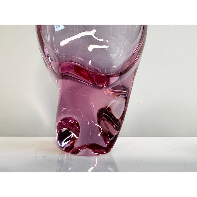 Bohemian Alexandrite Glass Art Vase attributed to Miroslav Klinger for Železný Brod ZBS, Czechoslovakia, 1950s For Sale - Image 6 of 13