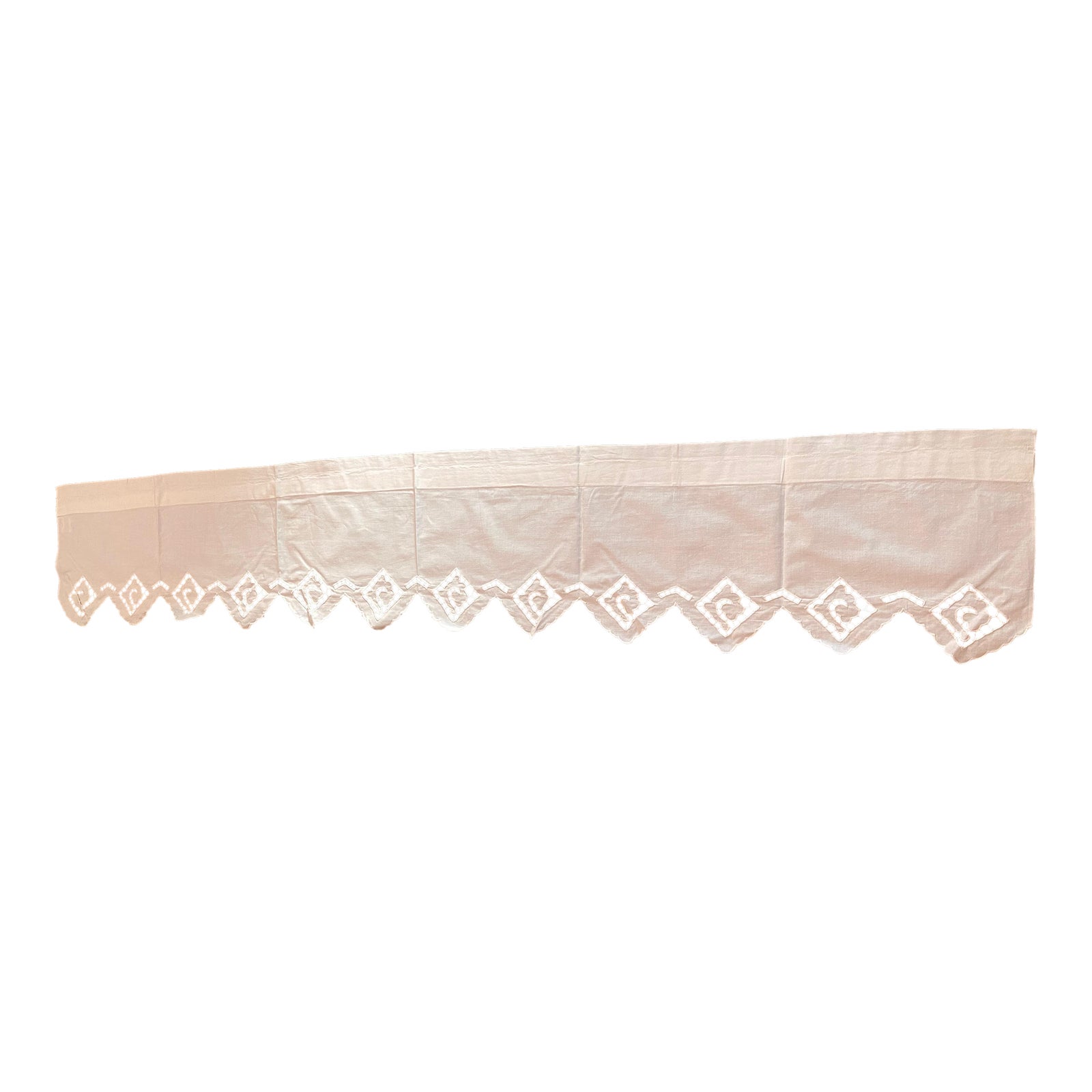 2010's White Cotton Window Valance Chairish