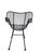 Black 1950s Mid Century Russell Woodard "Sculptura" Wire Patio Armchair For Sale - Image 8 of 17