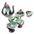 Studio Ceramic Tea Service from Vallauris, France, 1950s, Set of 7 For Sale