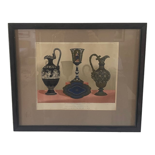 Antique Exhibition Decorative Porcelain Alderman Copeland Phillips Hand Colored Litograph For Sale