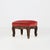 1950s Baroque Ottoman in Carved Wood with Coral Velvet Upholstery, 1950s For Sale - Image 5 of 5