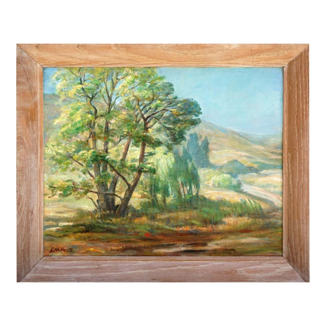 Mid Century Paraiso Hot Springs, Santa Lucia Foothills Landscape by Edda Maxwell Heath For Sale