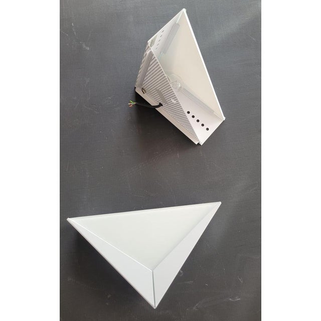 Palm Wall Lights in White Glass and Metal from Stilnovo, 1960s, Set of 2 For Sale - Image 11 of 15