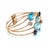 Contemporary Effy, Blue Topaz, Iolite and Diamond Cuff Bracelet, 14k Rose Gold For Sale - Image 3 of 5