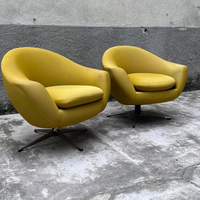 1960s Set of Swivel Armchairs by Eric Carl Klote for Overman MFG, 1960s For Sale - Image 5 of 11